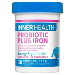 Inner Health Plus Probiotic Plus Iron 30 Capsules